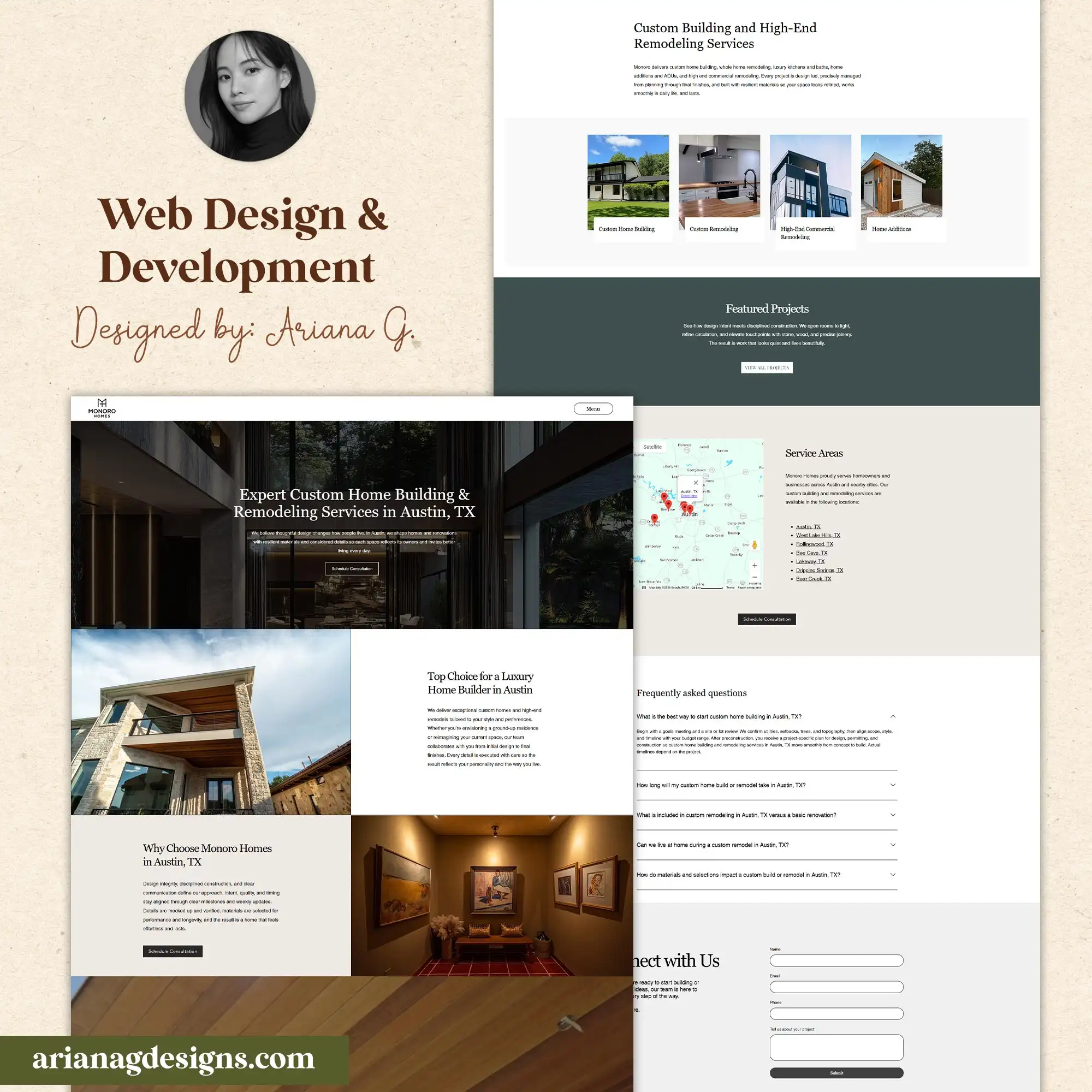 service-business-web-design Custom small business website design and development project by Ariana G for a home remodeling company.
